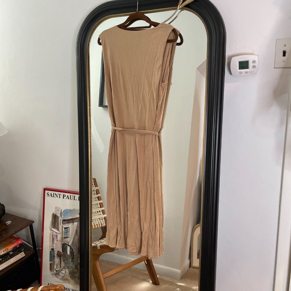 Lauren Ralph Lauren Faux Wrap Knit Dress Tan Size medium‎ classic preppy - Picture 7 of 7
